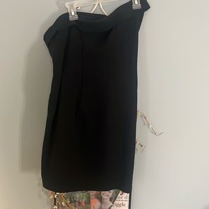Black strapless dress